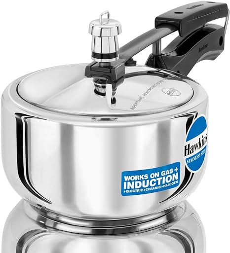 Hawkins Stainless Steel Pressure Cooker 2 Litre Silver