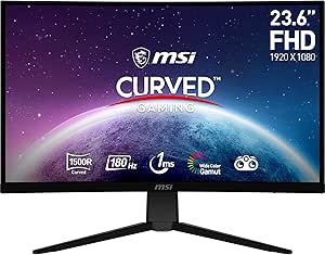 MSI G2422C Écran gaming incurvé FHD de 23,6 pouces - dalle VA 1500R 1920 x 1080, 180 Hz / 1 ms, Adaptive Sync - DP 1.2a, HDMI 2.0b CEC