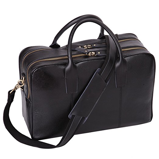 Leathario Men's Leather Briefcase Shoulder Messenger Laptop Bag Business Bag