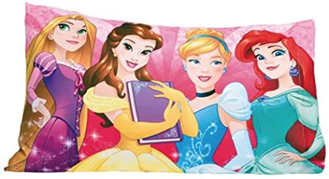Disney Princess Kids Pillowcase Standard Size - 20" x 30" [1 Piece Pillowcase Only]