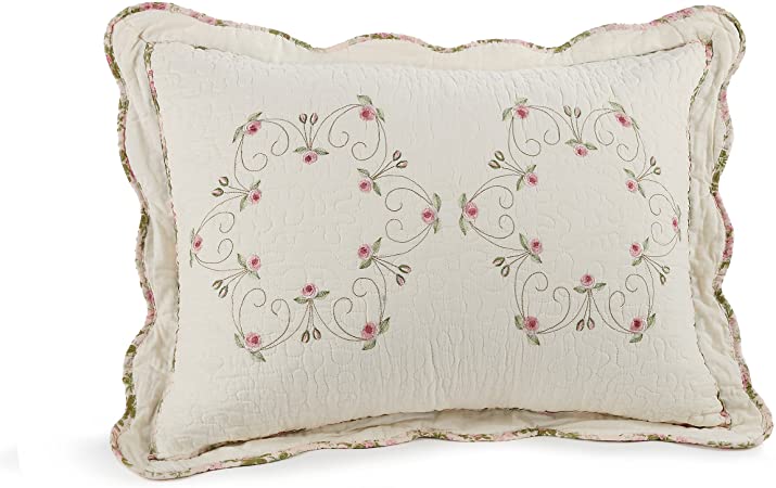 Modern Heirloom Collection Felisa Cotton Filled Bedspread, Standard Sham, 20 by 26-Inch
