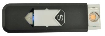 Superman Flameless Pilot Cigarette Lighter Rechargeable Electronic Flameless USB Lighter Black