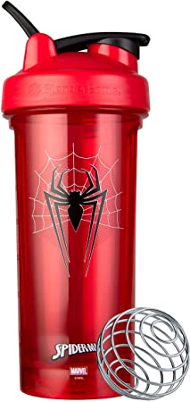 BlenderBottle Marvel Shaker Bottle Pro Series Perfect for Protein Shakes and Pre Workout, 28-Ounce, Spider-Man Web