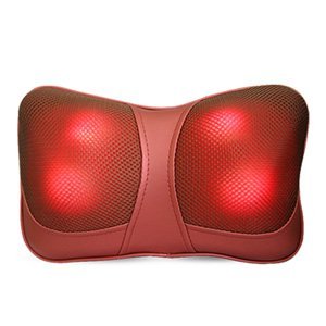 JUFIT Shiatsu Pillow Massager,Deep Kneading Massage with Heat for Relieving Back Neck and Shoulder Pain