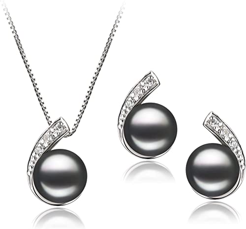 Claudia Black 7-8mm AA Quality Freshwater 925 Sterling Silver Cultured Pearl Set For Women