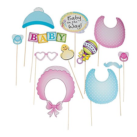 Baby Shower Photo Stick Props (12 Pack)