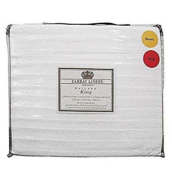 Hotel Collection Ballard 100% Egyptian Cotton Percale Duvet Cover Set Of 3 ,King Size By Cambay Linens
