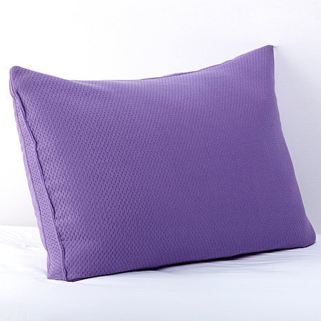 Joy Mangano Comfort & Joy Memorycloud Warm & Cool Universal Pillow Lavender Field Purple