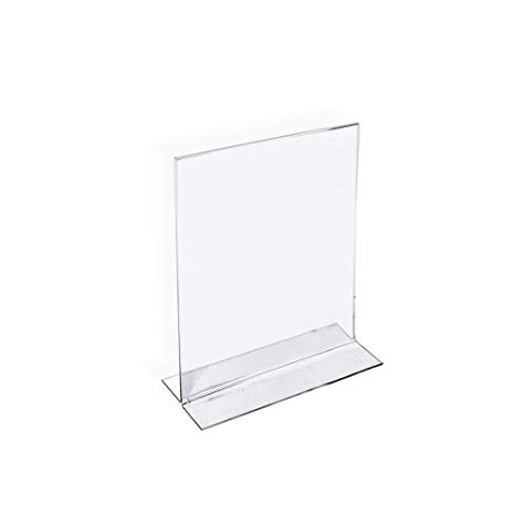 Azar 152722 5-Inch by 7-Inch Vertical Double-Sided Stand Up Sign Holder, 10 Count