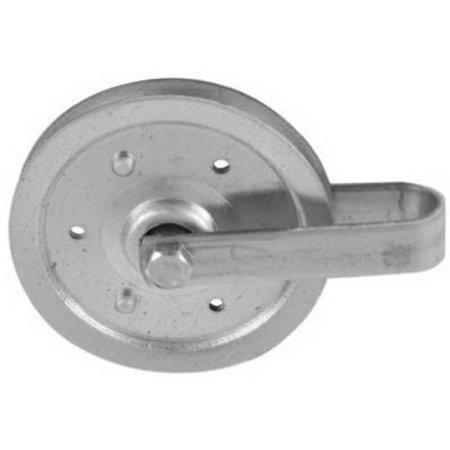 National Hardware V7633 4" Pulleys w/Fork, Axle Bolt and Nut in Galvanized