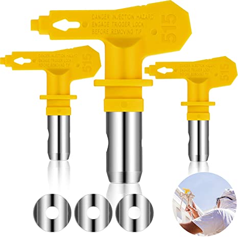 3 Pieces Reversible Airless Sprayer Tip Airless Paint Spray Guns and Airless Sprayer Spraying Machine Parts for Homes Buildings Decks or Fences (515)