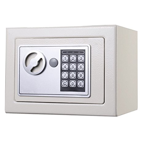 Giantex Durable Digital Electronic Safe Box Keypad Lock Home Office Hotel Gun (White)