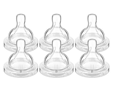 Philips Avent 6 Pack BPA Free Classic Variable Flow Nipple