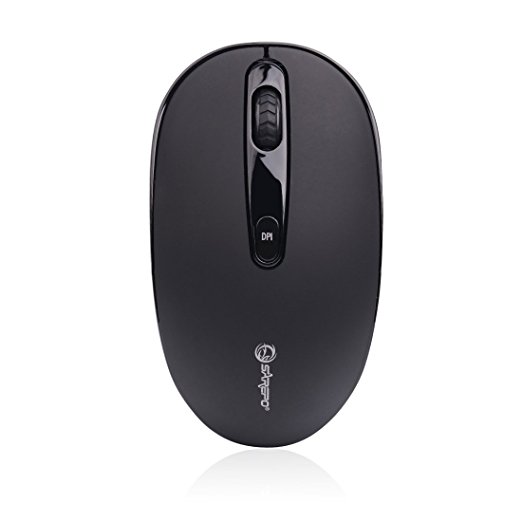SAREPO Wireless Mouse Cordless Mice - Portable Optical 2.4GHz USB Mouse with Switchable DPI Black