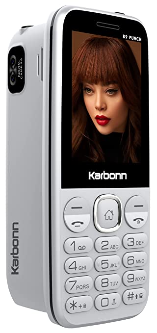 Karbonn K9 Punch (Silver), 2500mAh Big Battery, Dual Sim, 2.4 Inch, Wireless FM with Recording, Camera, Basic Phone, Big Display, 108 Days Replacement Warranty KEYPAD Phone