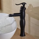 Rozinsanitary Waterfall Bathroom Sink Vessel Faucet Oil Rubbed Bronze One Hole Basin Mixer Tap