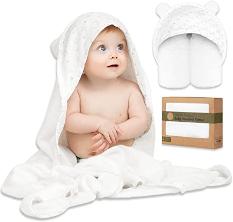 Baby Hooded Towel - Bamboo Baby Towel by KeaBabies - Organic Bamboo Towel - Infant Towels - Large Bamboo Hooded Towel - Baby Bath Towels With Hood For Girls, Babies, Newborn Boys, Toddler (KeaStory)