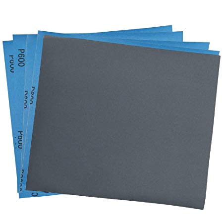 600 Grit Dry Wet Sandpaper Sheets by LotFancy - 9 x 11" Silicon Carbide Sandpaper for Metal Sanding, Automotive Polishing, Wood Furniture Finishing, Wood Turing Finishing, Pack of 30