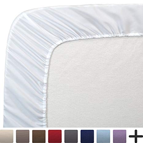 UHCBeddings Queen Size Fitted Sheet {Bottom Sheet} Only - 650 Thread Count 100% Egyptian Cotton - Pieces Sold Separately for Set (White Solid) - By