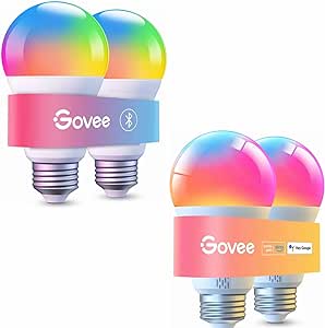 Govee Smart LED Bulbs, Bluetooth Light Bulbs Bundle 1000LM LED Smart Light Bulbs