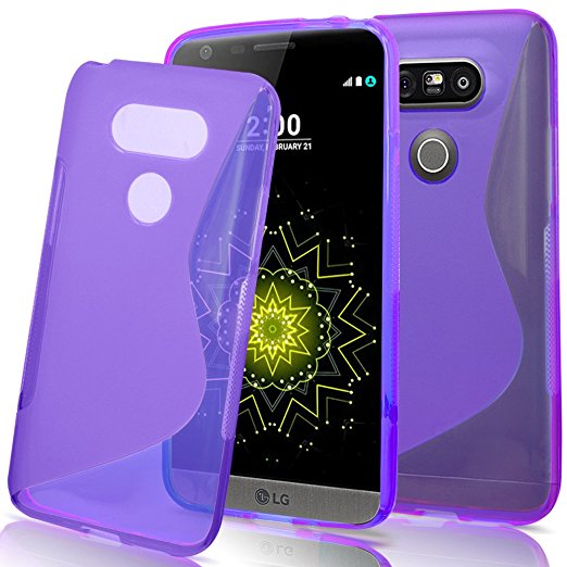 LG G5 TPU Case, Anbel Design Premium Slim Fit Flexible TPU Gel Rubber Soft Skin Silicone Protective Case Cover with Stylus for LG G5 (Purple)