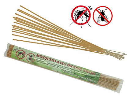 All-natural Mosquito and Fly Repellent Incense Sticks - Citronella, Rosemary, Thyme, Brazilian Andiroba Oil - 30 Sticks