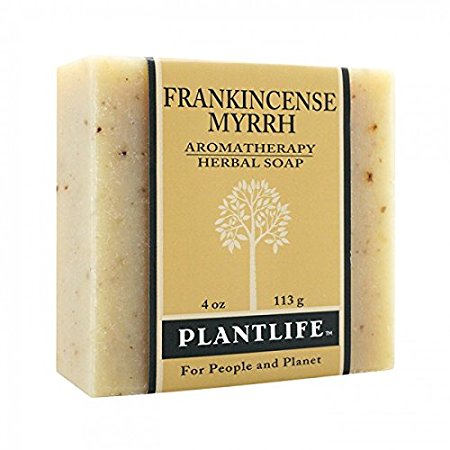 Frankincense Myrrh 100% Pure & Natural Aromatherapy Herbal Soap- 4 oz (113g)