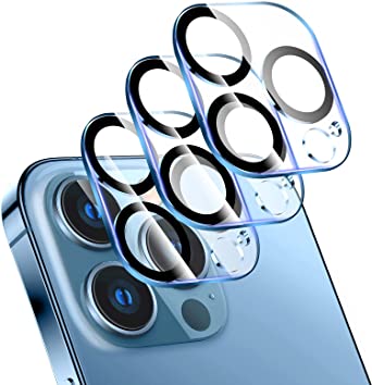 [3 Pack] LK Camera Lens Protector Compatible with iPhone 13 Pro/iPhone 13 Pro Max, Tempered Glass, Scratch-Resistant, Ideal for Night Shooting, Clear Lens Protector for iPhone 13 Pro & 13 Pro Max