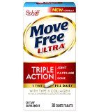 Move Free Ultra Triple Action Joint Supplement with Type II Collagen Hyaluronic Acid and Boron for Joint Cartilage and Bone Support