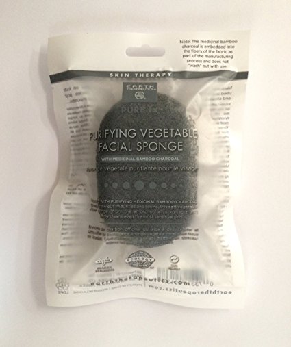 Earth Therapeutics Charcoal Purifying Vegetable Facial Sponge