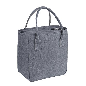 Lunch Tote Bags for Women,Reusable Insulated Lunch Cooler Bag Handbags for Women Adults Use for Work,School,Picnic,On The Go (Gray)