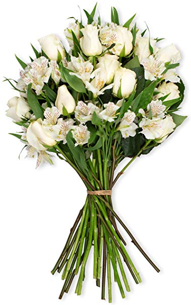 Benchmark Bouquets Elegance Roses and Alstroemeria, No Vase (Fresh Cut Flowers)