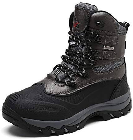 NORTIV 8 Men's Insulated Waterproof Winter Snow Boots