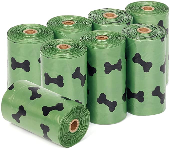 Tohayie Dog Poop Bags Compostable, Dog Waste Bags Scented, Eco-Friendly Leak-Proof Pet Waste Disposal Refill Bags, 8 Rolls 120 Counts