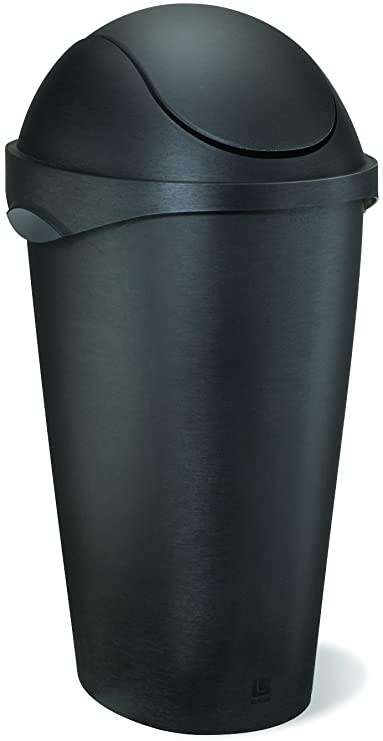 Black Swinger 12-Gallon Swing-Top Waste Can