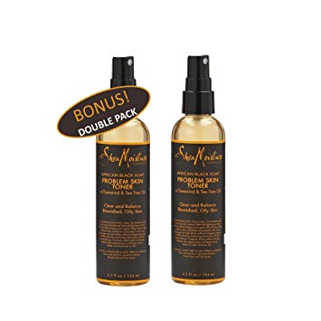 Shea Moisture African Black Soap Problem Skin Toner w/ Tamarind & Tea Tree oil 4.2 oz Value Double Pack qty of 2 Each