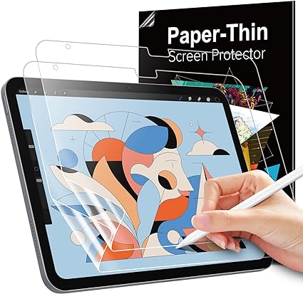 MoKo Feel-Paper Screen Protector for iPad 10th Generation 10.9 Inch 2022, 2 Pack Clear PET Anti-Glare Case-Friendly Screen Protector Film for New iPad 2022 10th Generation 10.9 Inch, Matte