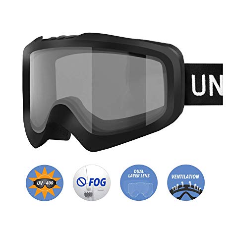 Unigear Skido X1 Ski Goggles, Anti-Fog Snowboard Goggles for Men, Women & Youth – 100% UV Protection