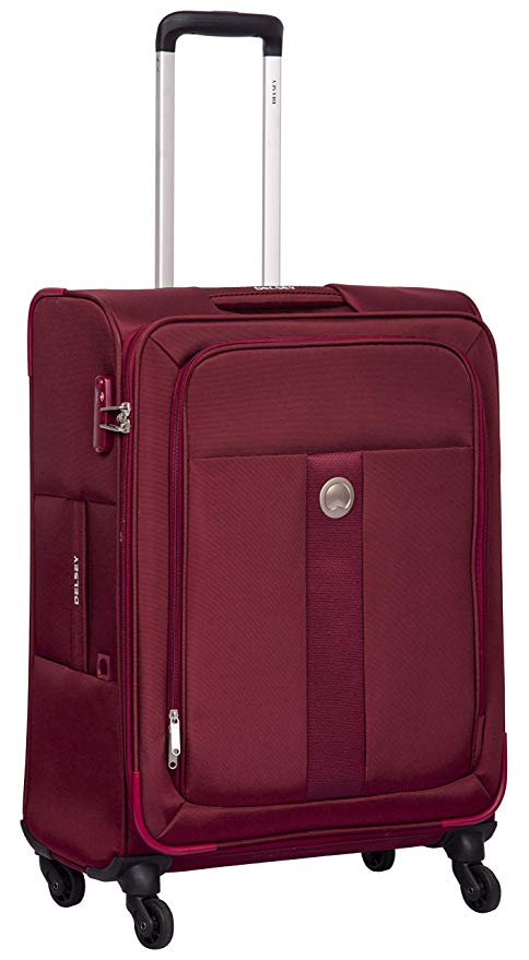 Delsey Lautaret Polyester 68 Cm 4 Wheels Burgundy Medium Soft Suitcase