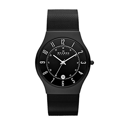 Skagen Men's 233XLTMB Grenen Black Titanium Mesh Watch
