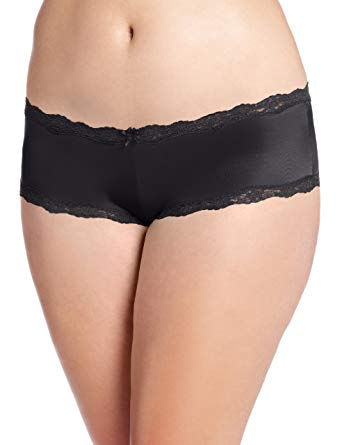 Maidenform Women's Microfiber Scallop Lace Cheeky  Hipster Panty