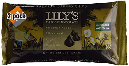 Lily's Dark Chocolate Chips 9 oz, (2 Pack)