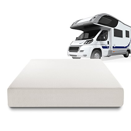 Zinus Sleep Master Deluxe Memory Foam 10 Inch RV / Camper / Trailer / Truck Mattress, Short Queen