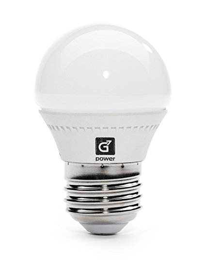 G7 Power Carson LED 3 Watt (15W) 250 Lumen G16 Globe Style Vanity Light Bulb, 3000K Soft White Light, E26 Base