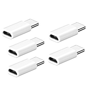 Voberry USB-C Type-C to Micro USB Data Charging Adapter for LG G5 / Nexus 6P/5X (pack of 5)