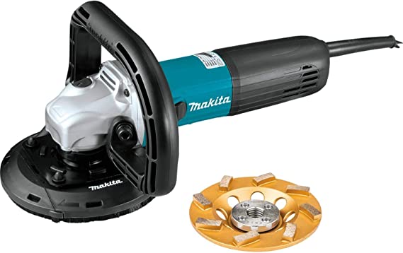 Makita PC5010CX1 5" SJS™II Compact Concrete Planer with Dust Extraction Shroud and Diamond Cup Wheel