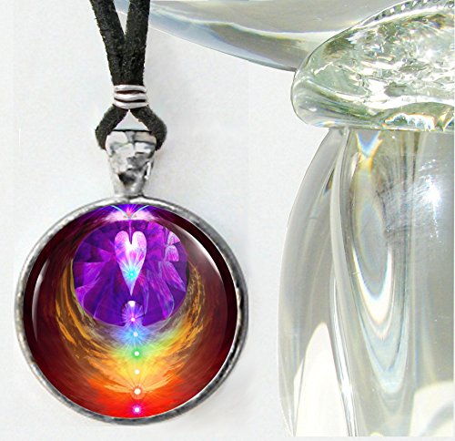 Chakra Jewelry, Psychedelic Necklace, Reiki Healing, "Chakra Heart"