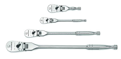 GearWrench 81230P 120XP Full Polish Flex Teardrop Ratchet Set, 4-Piece