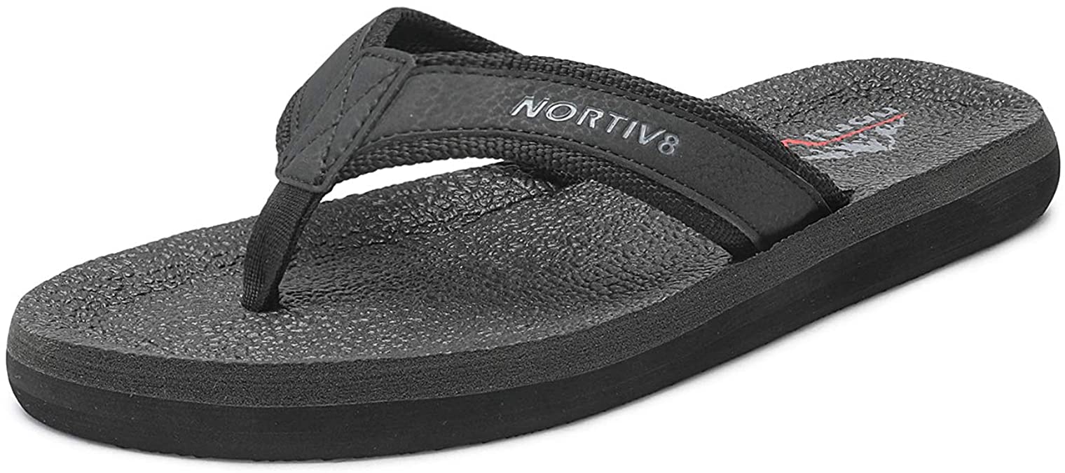 NORTIV 8 Men's Flip Flops Thong Sandals Comfortable Light Weight Beach Sandal