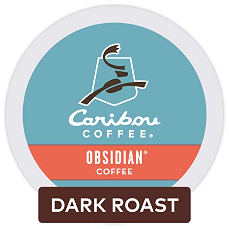 Caribou Coffee Obsidian, Single-Serve Keurig K-Cup Pods, Dark Roast Coffee, 96 Count